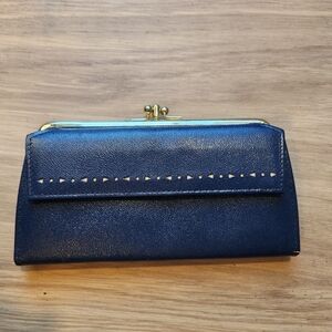 Elegant Navy Blue Clutch Wallet